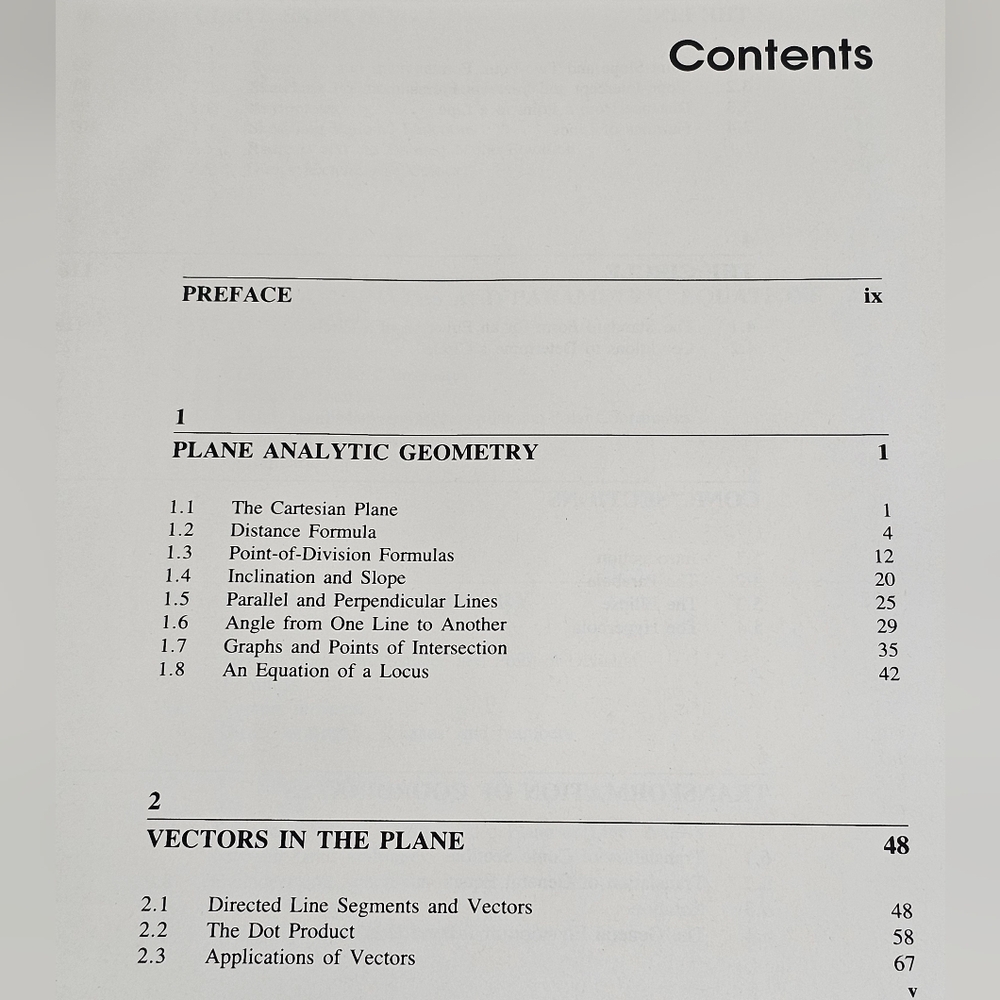 Analytical Geometry 5th Edition Hardcover Textbook Douglas Riddle 1992 Formulas - Picture 7 of 11